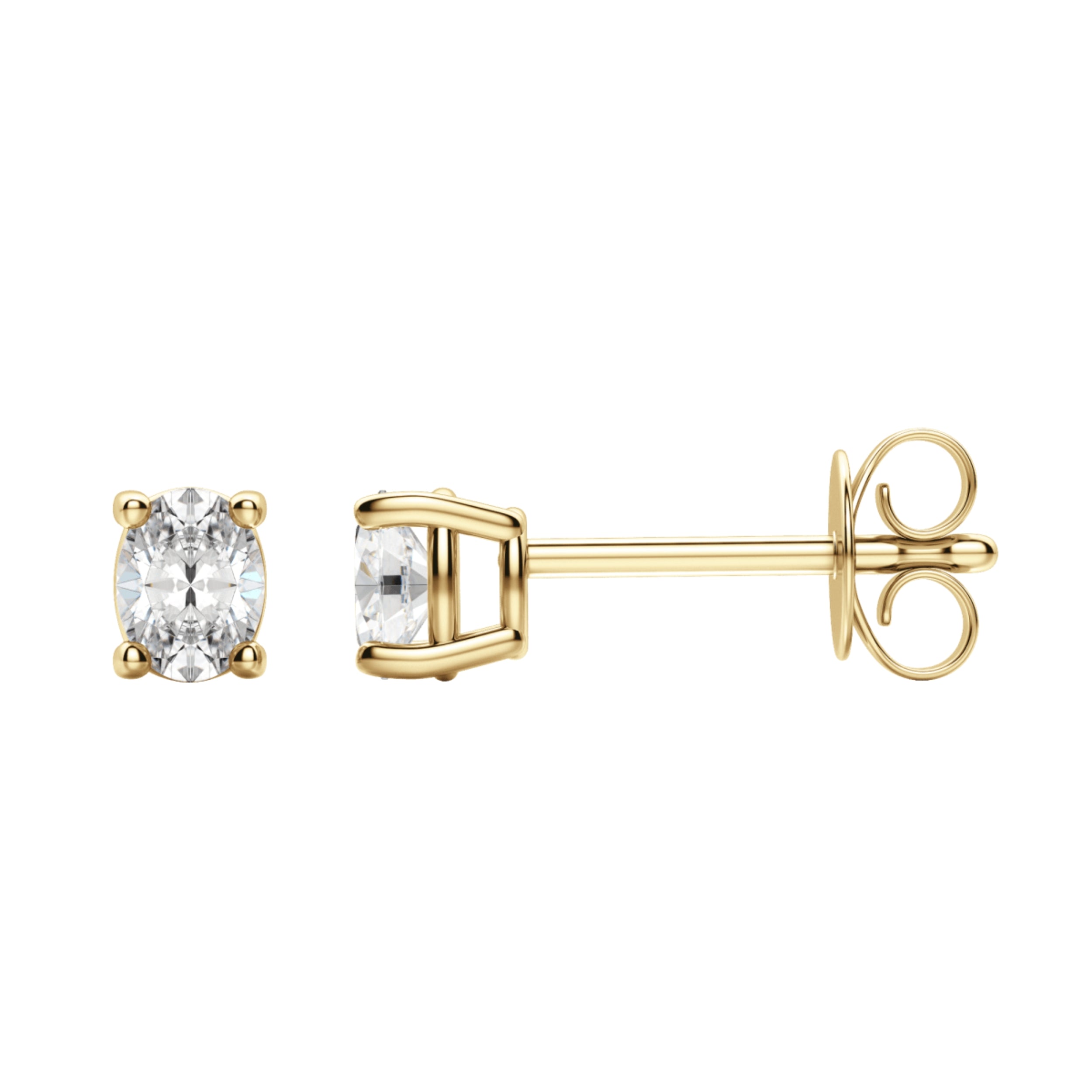 0.50 TCW-1.0 TCW Oval Cut Moissanite Solitaire Stud Earrings - Camila Brown