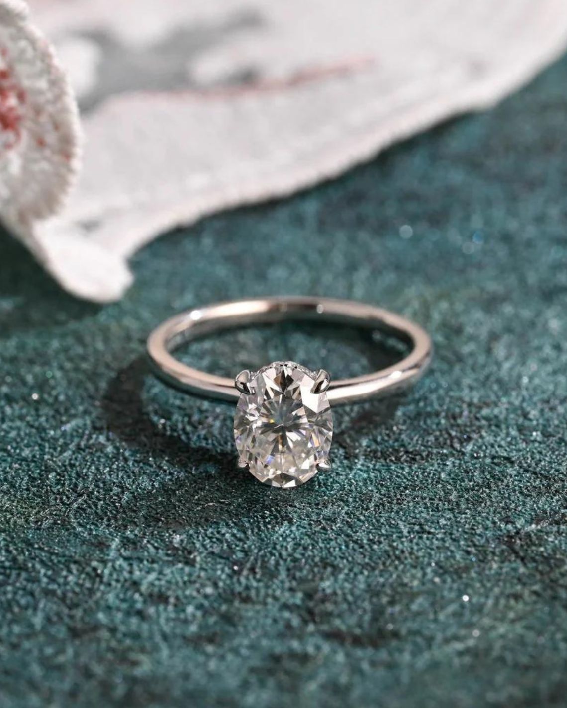 1.0-3.0 CT Oval Cut F/VS1 CVD Diamond Solitaire Engagement Ring - Camila Brown