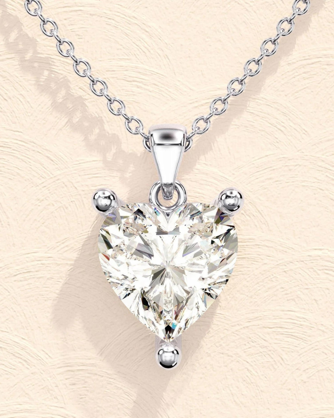 1.0 CT Heart Moissanite Diamond Solitaire Necklace - Camila Brown