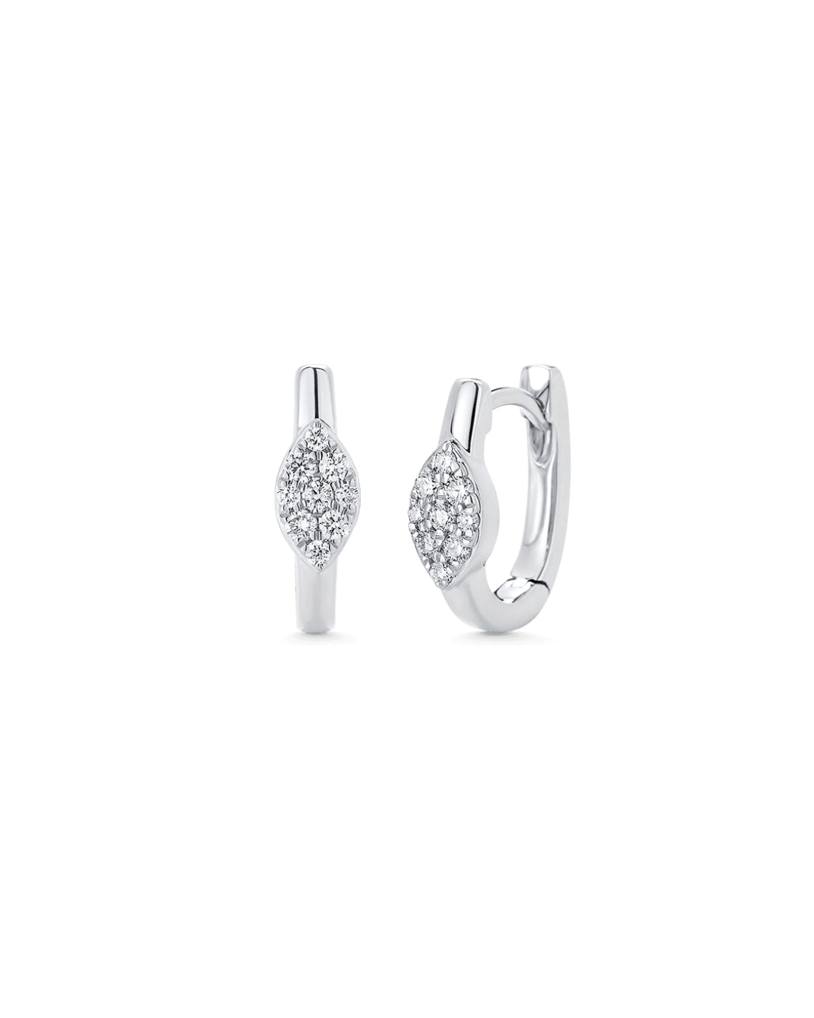 0.17 TCW Round Moissanite Diamond Huggie Earrings - Camila Brown