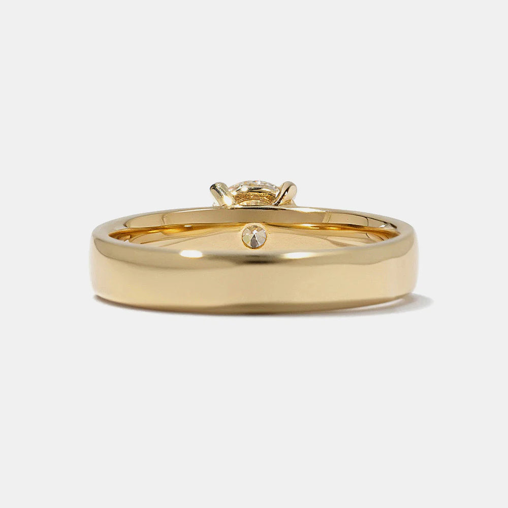 0.75 -2.50 CT Round CVD Diamond Solitaire Engagement Ring