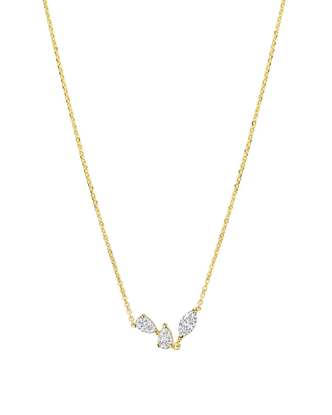 0.48 TCW Pear & Marquise Moissanite Diamond Multi Stones Pendent Necklace - Camila Brown
