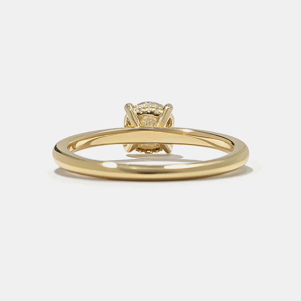 0.75 -2.50 CT Round CVD Diamond Solitaire Engagement Ring