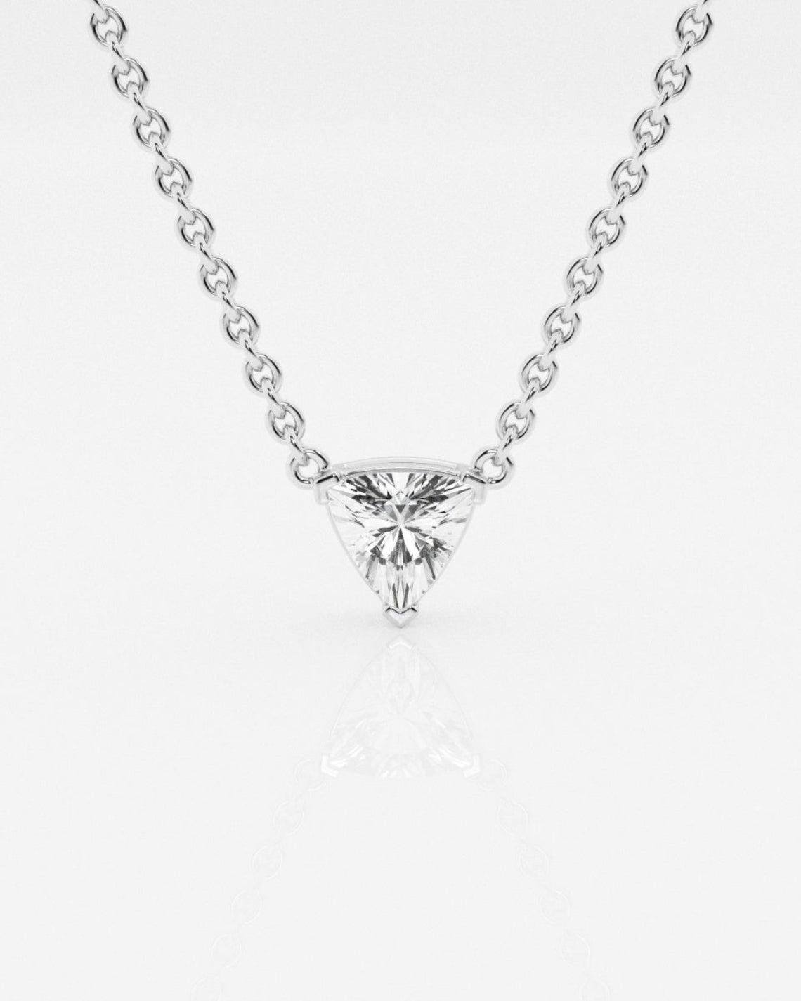 0.50 CT Trillion Moissanite Diamond Solitaire Necklace - Camila Brown