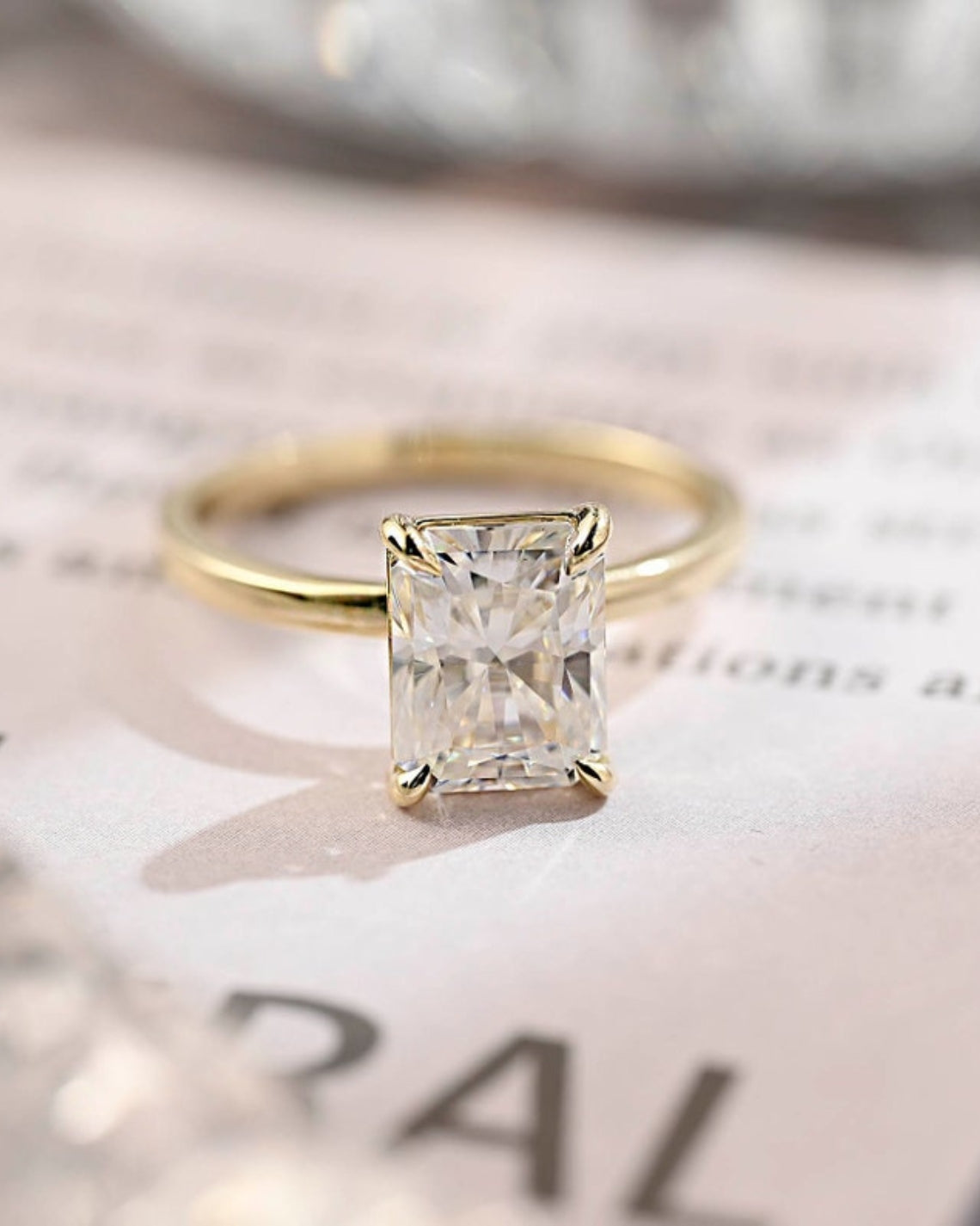 1.0-3.0 CT Radiant E/VS1 CVD Diamond Solitaire Engagement Ring - Camila Brown