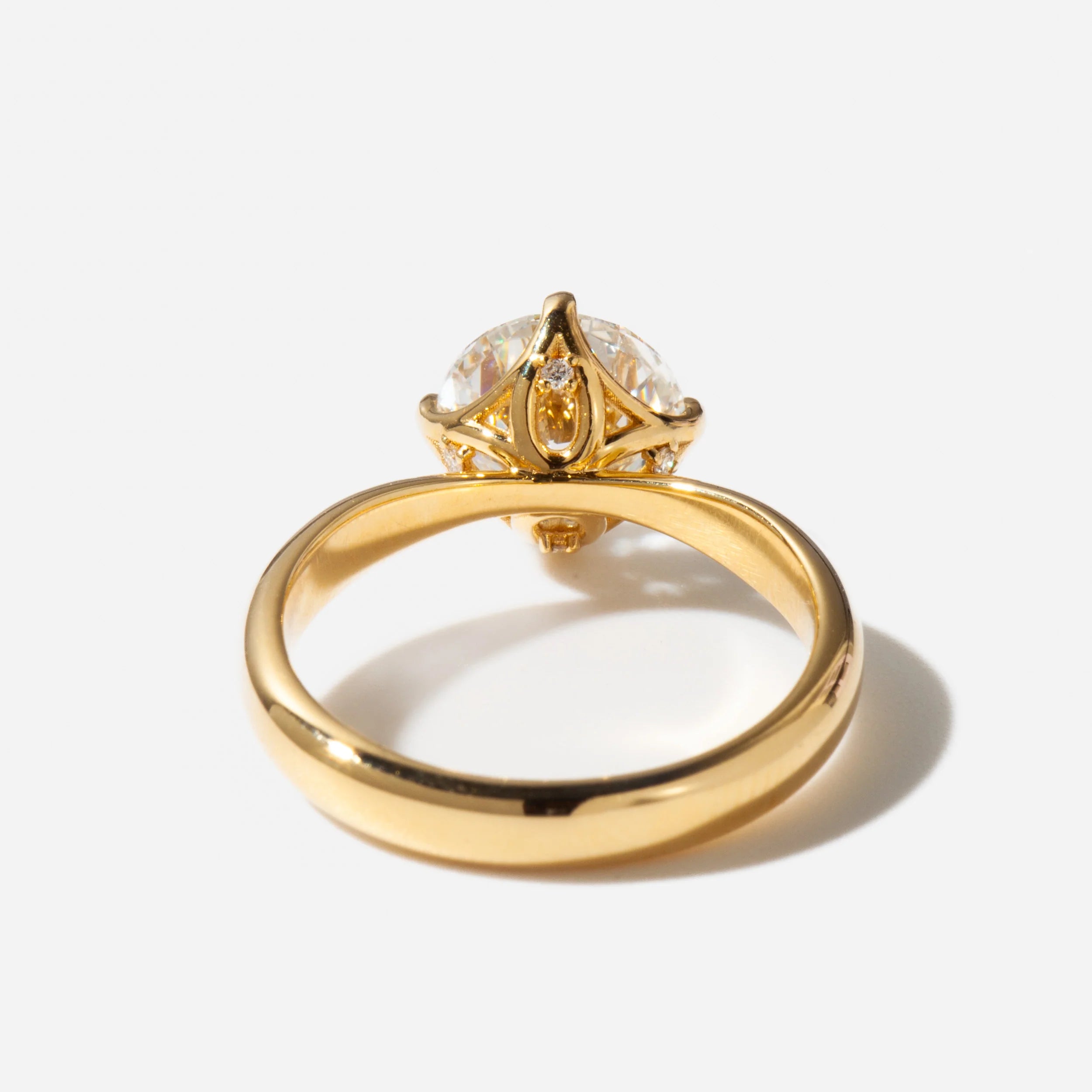 1.0 -3.0 CT Round CVD Diamond SolitaireEngagement Ring