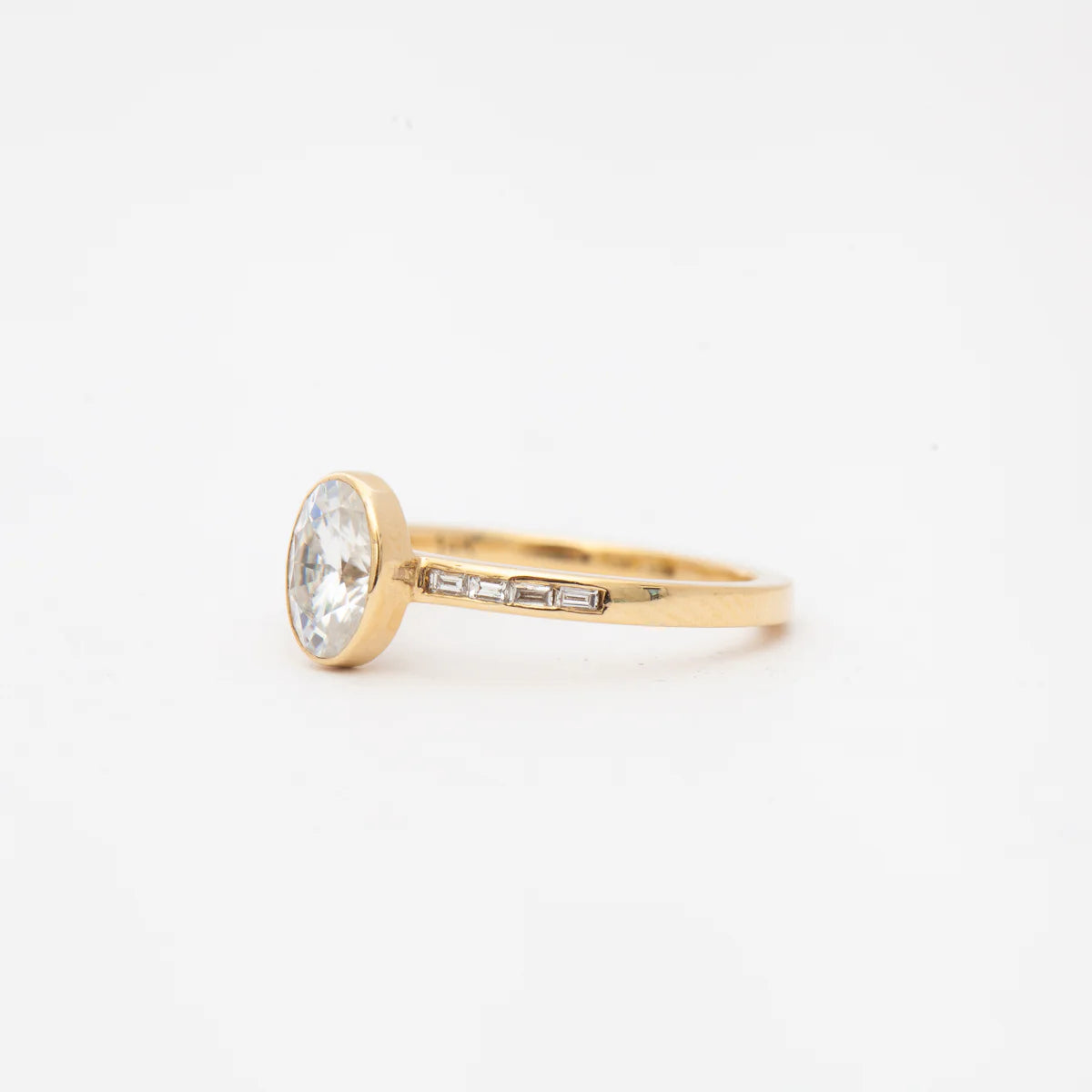 0.70 -2.50 CT Oval CVD Diamond Pave Engagement Ring