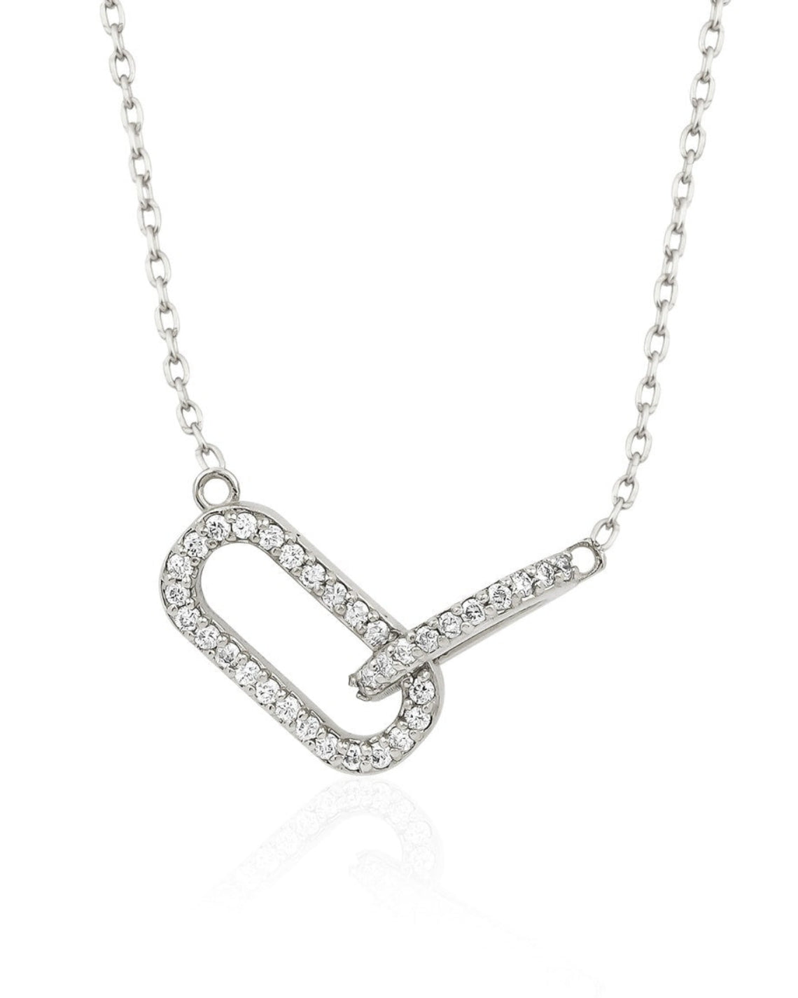 0.22 TCW Round Moissanite Diamond Unity Necklace - Camila Brown