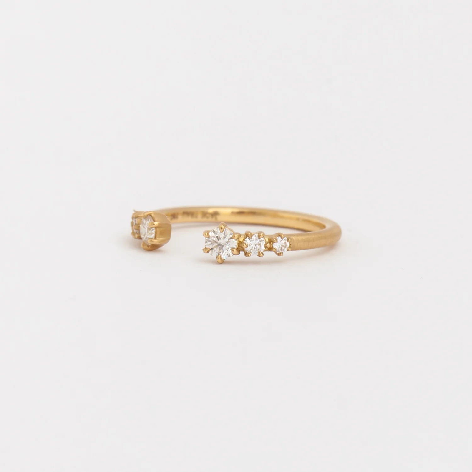 0.21 TCW Round CVD Diamond Open Wedding Band
