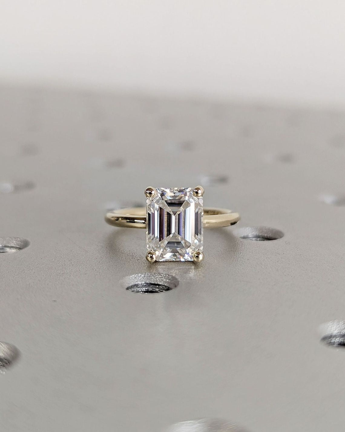 1.50 - 3.50 CT Emerald F/VS1 CVD Diamond Solitaire Engagement Ring - Camila Brown
