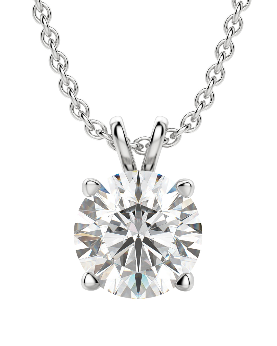 0.25-1.0 CT Round Solitaire F/VS Lab Grown Diamond Necklace - Camila Brown