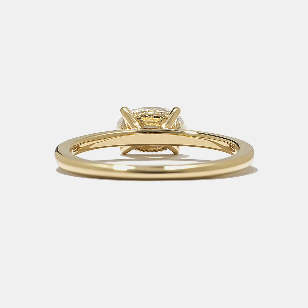 0.75 -2.50 CT Oval CVD Diamond Solitaire Engagement Ring