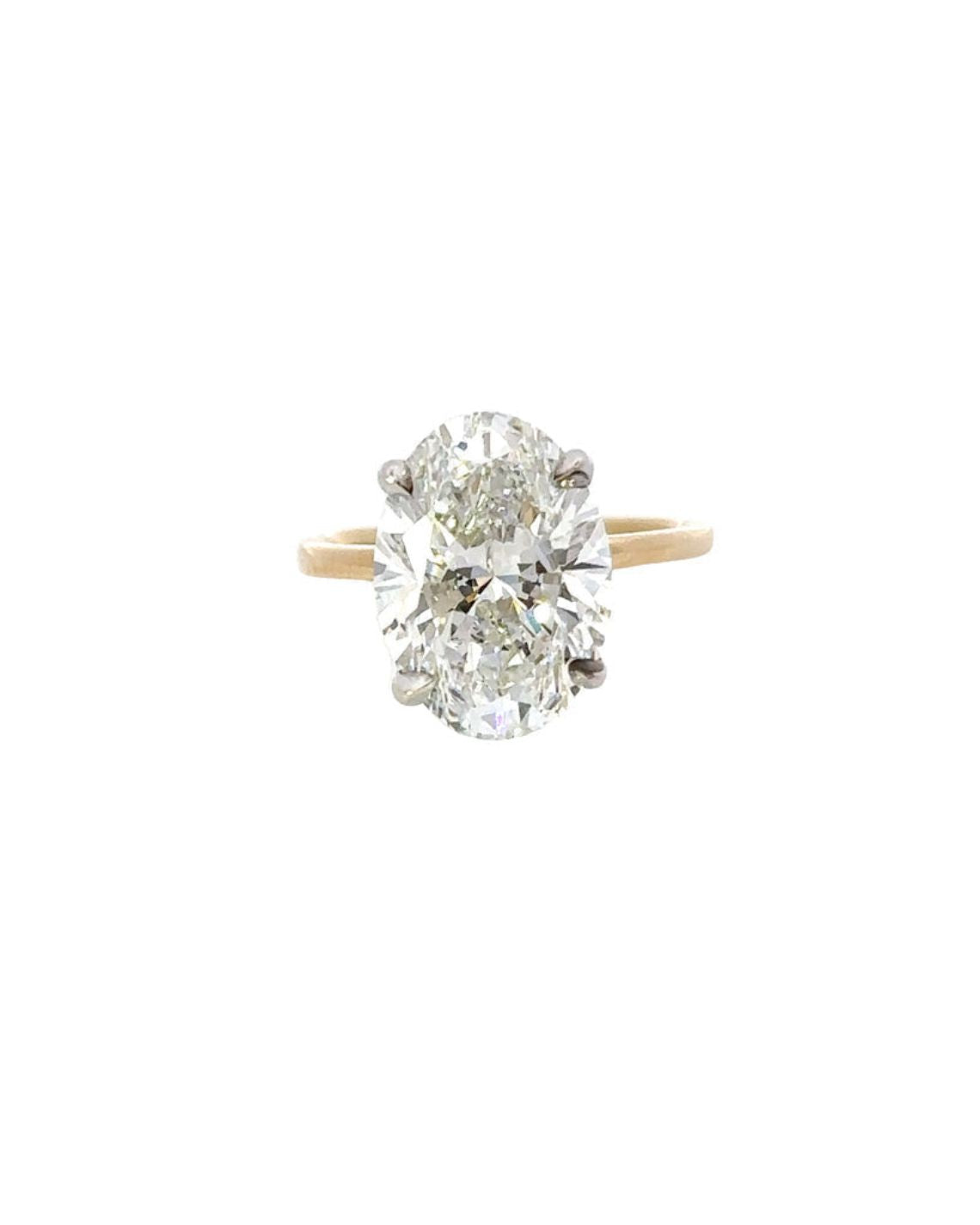 3.02-5.02 CT Oval F/VS2 CVD Diamond Solitaire Engagement Ring - Camila Brown