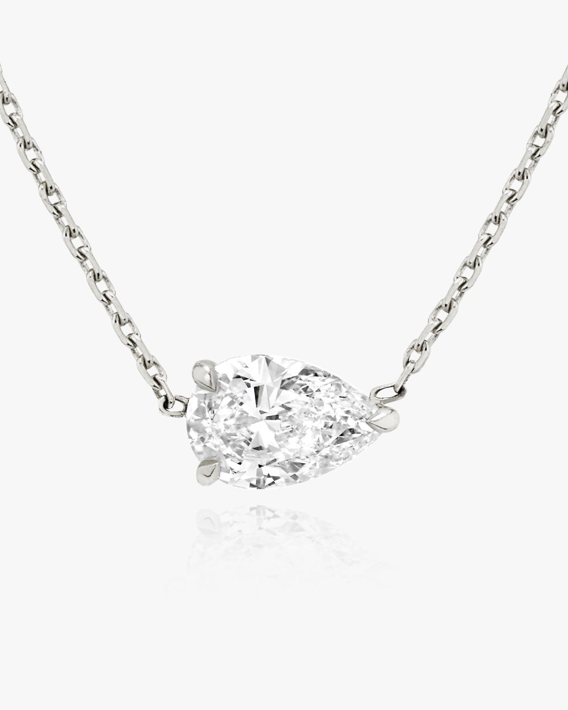 0.25 CT-1.0 CT Pear Solitaire F/VS Lab Grown Diamond Necklace - Camila Brown