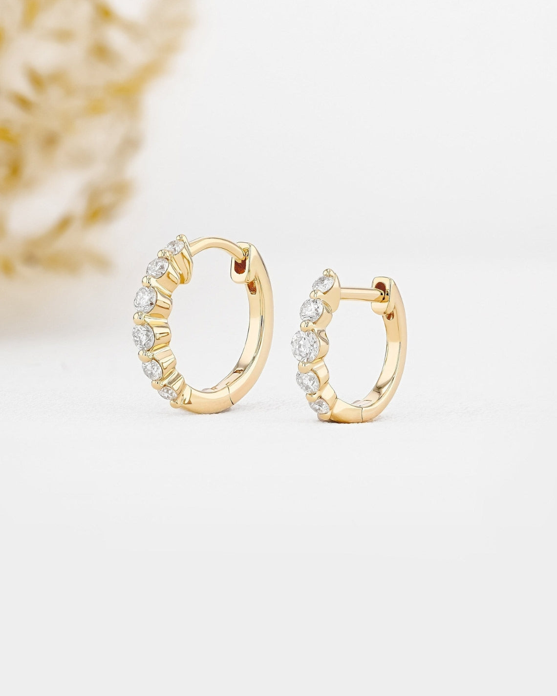0.25 TCW-0.34 TCW Round Moissanite Diamond Hoop Earrings - Camila Brown