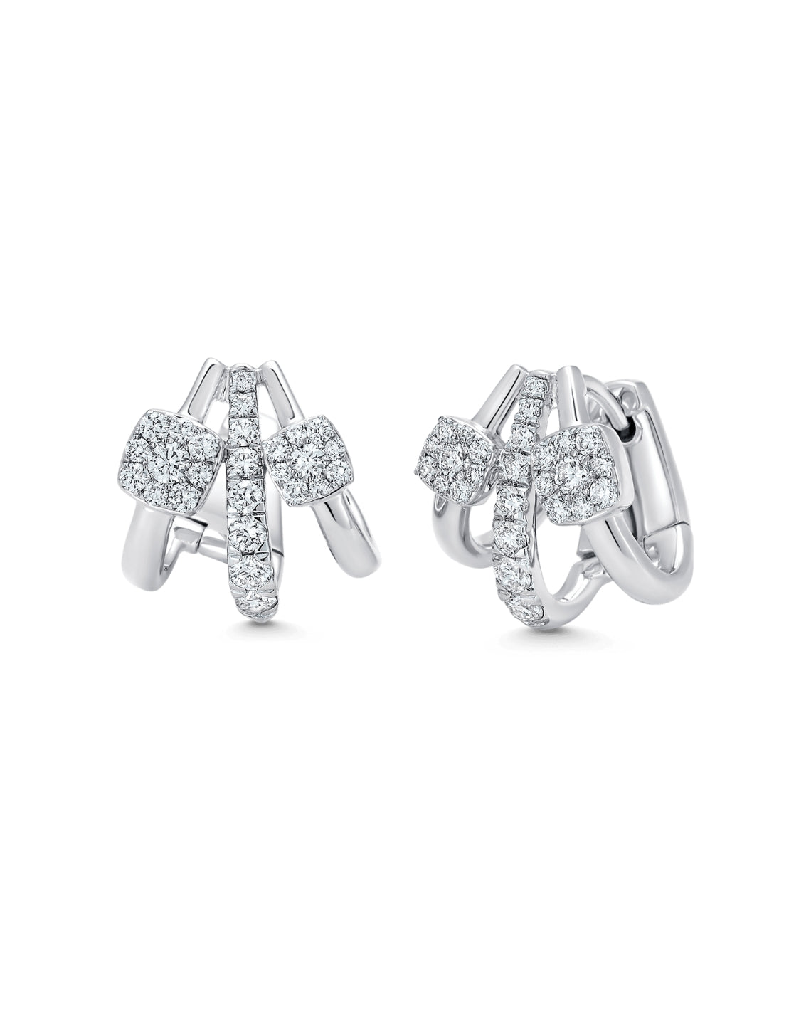 0.75 TCW Round Moissanite Diamond Ear Cuff Earrings - Camila Brown
