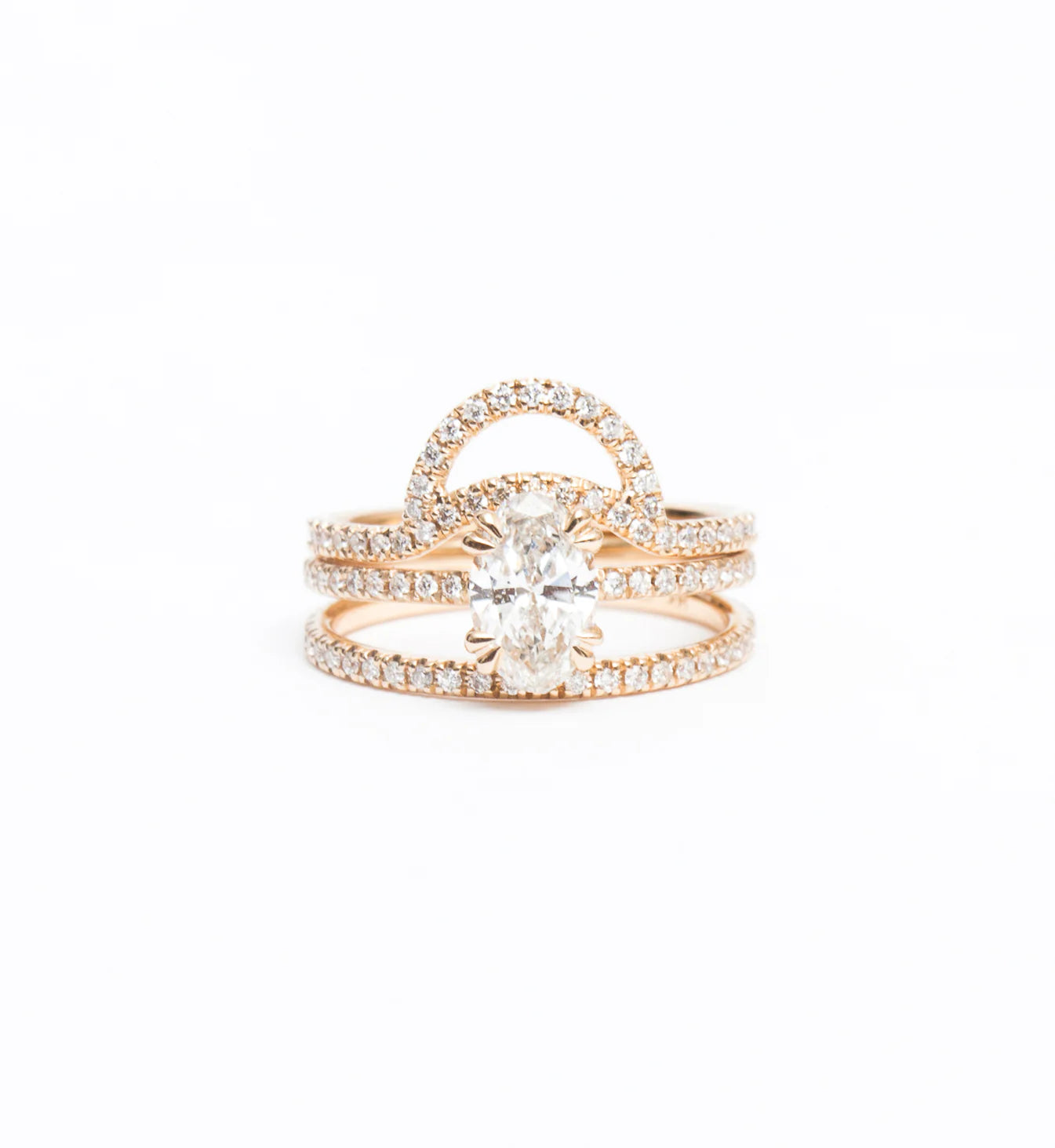 0.24 TCW Round CVD Diamond Unique Pave Wedding Band