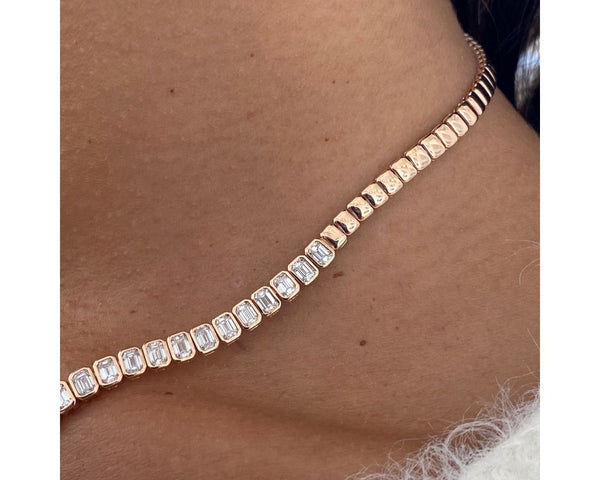 Emrald Lab Grown Diamond Tennis Necklace