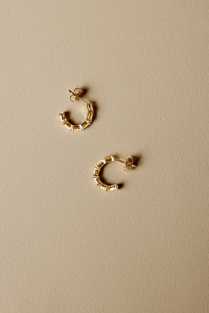 0.30 TCW Mini Pear Cut Moissanite Diamond Hoops Earrings