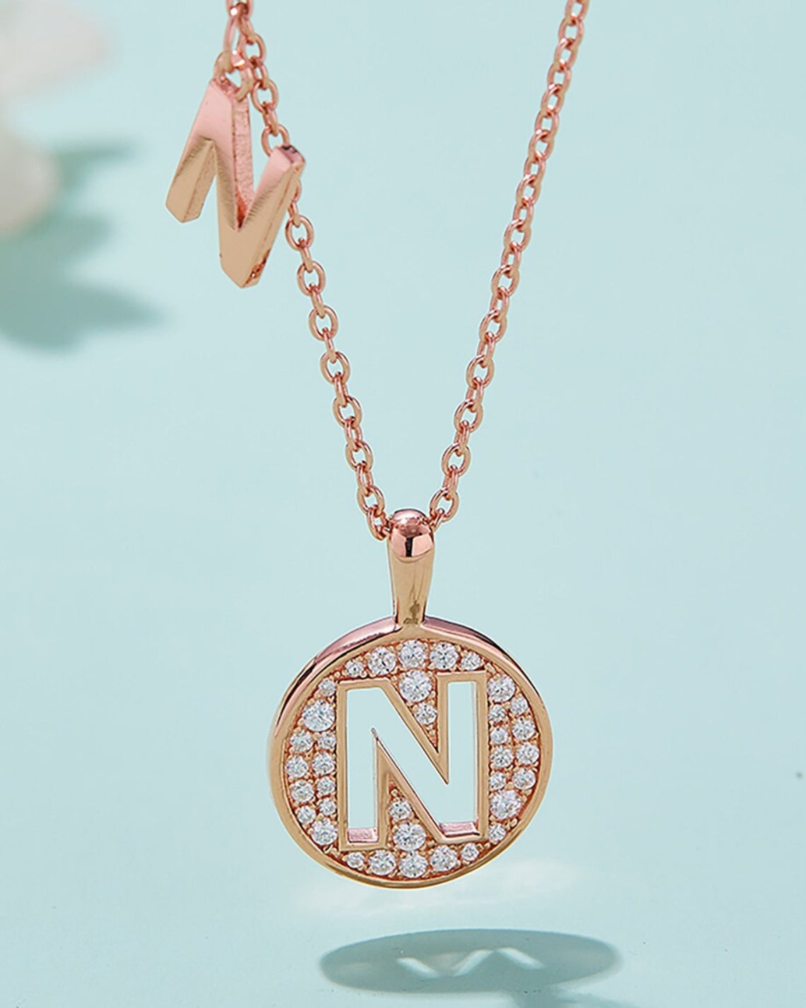 Customized "N" Letter Moissanite Diamond Necklace - Camila Brown