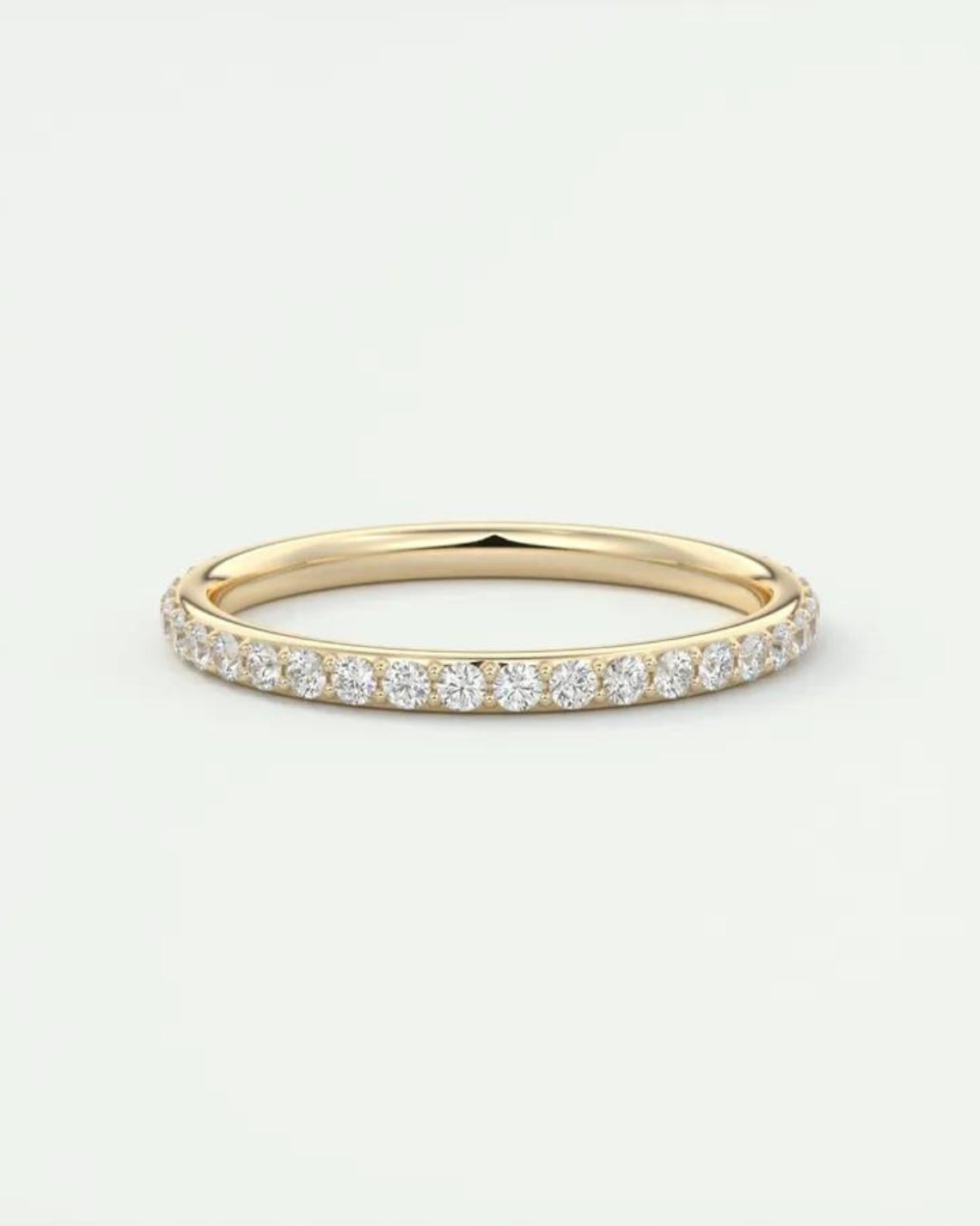 0.37 TCW Round CVD Diamond Full Eternity Wedding Band - Camila Brown