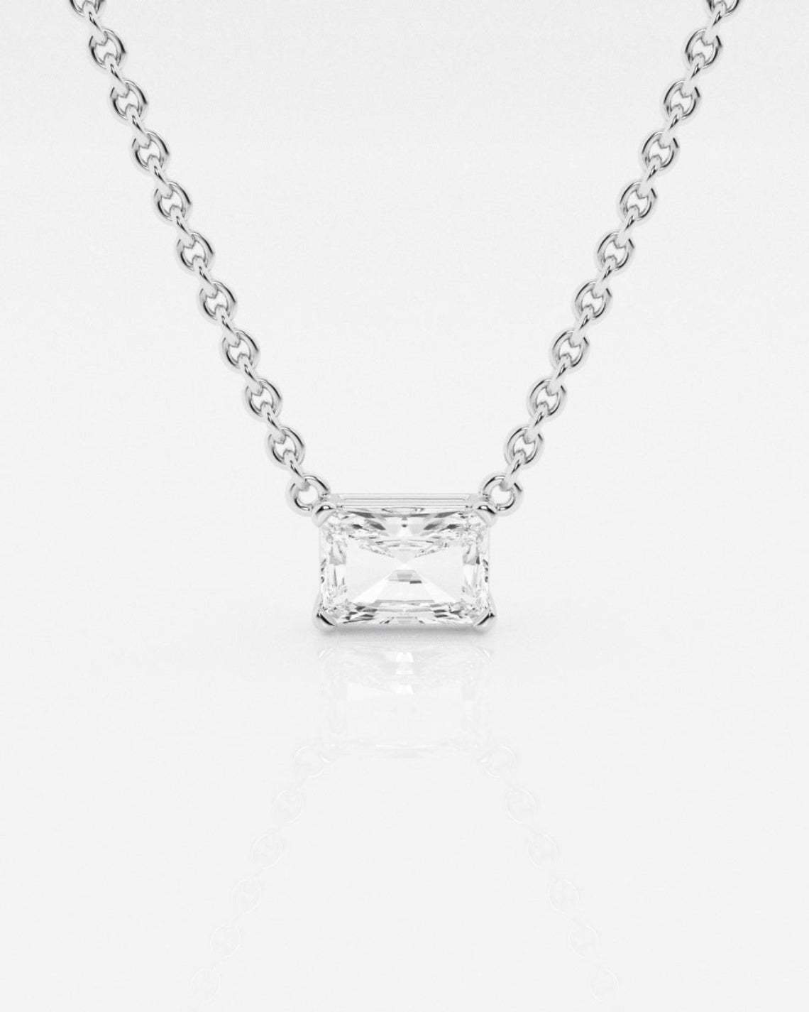 0.50 CT Radiant Moissanite Diamond Solitaire Necklace - Camila Brown