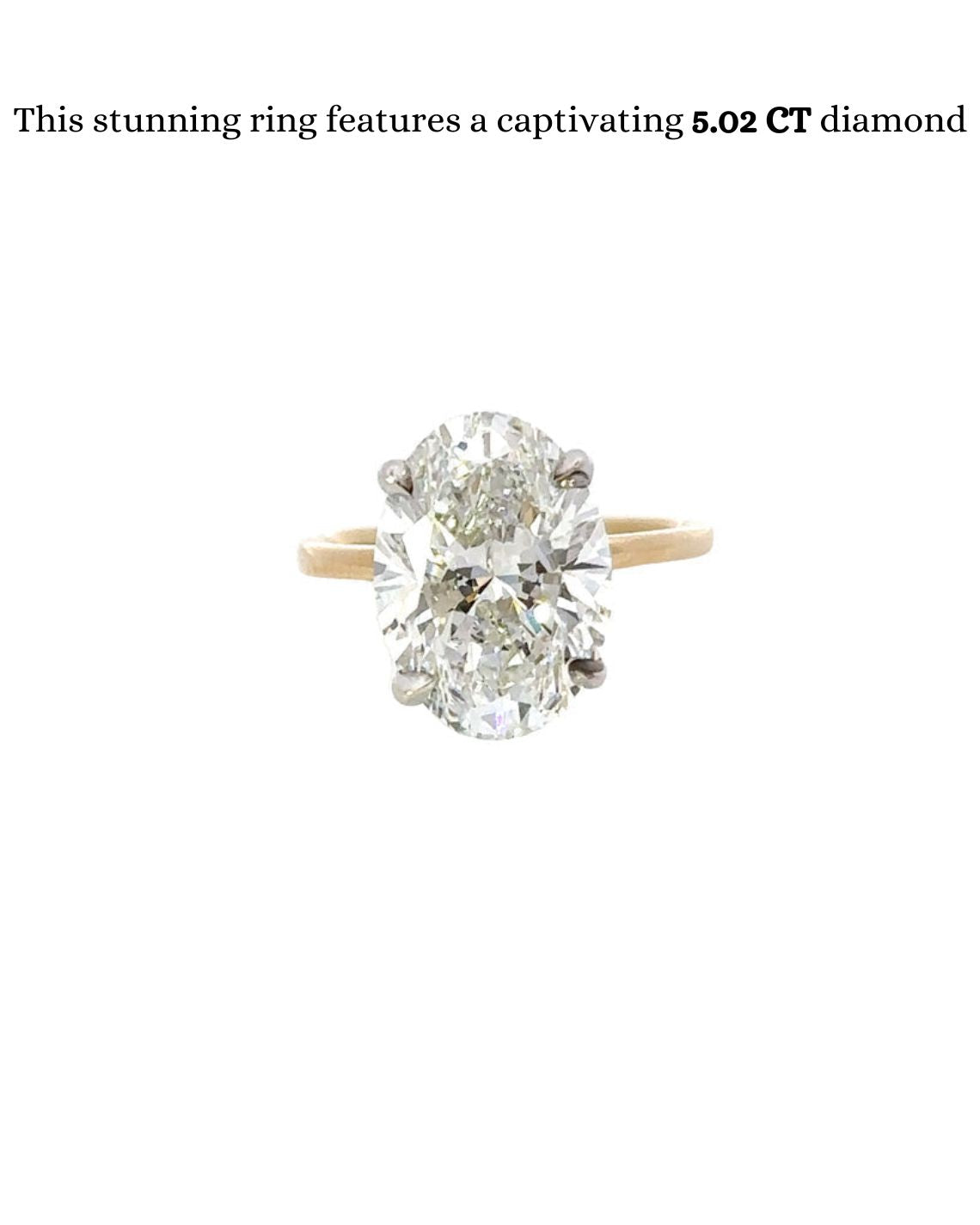 3.02-5.02 CT Oval F/VS2 CVD Diamond Solitaire Engagement Ring - Camila Brown