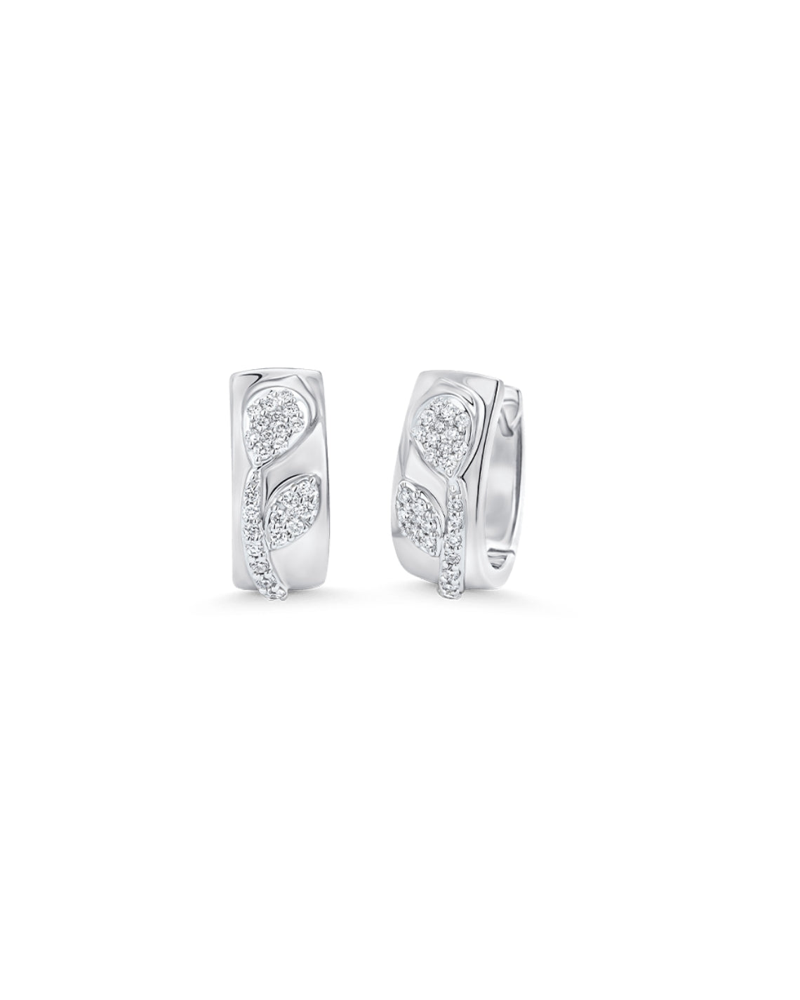 0.25 TCW Round Moissanite Diamond Huggie Earrings - Camila Brown