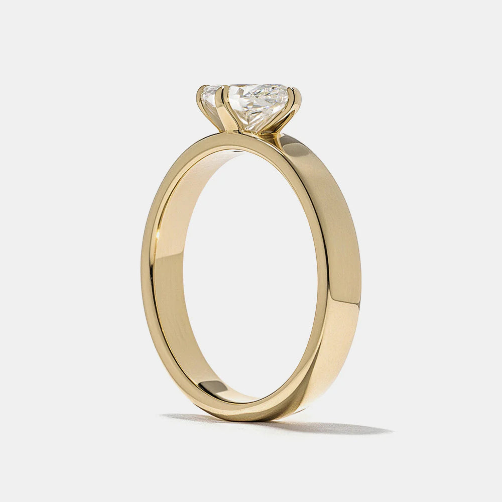 0.75 -2.50 CT Marquise CVD Diamond Solitaire Engagement Ring