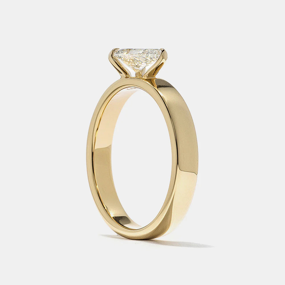 0.75 -2.50 CT Pear CVD Diamond Solitaire Engagement Ring