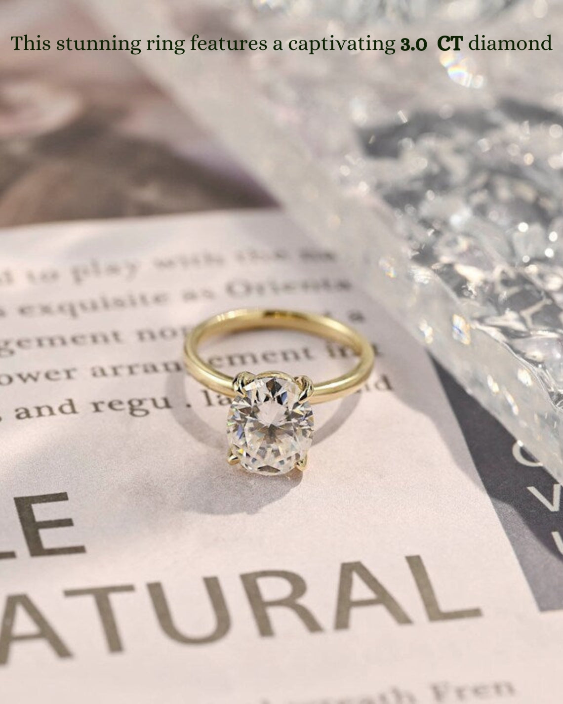 1.0-3.0 CT Oval F/VS1 CVD Diamond Solitaire Engagement Ring - Camila Brown