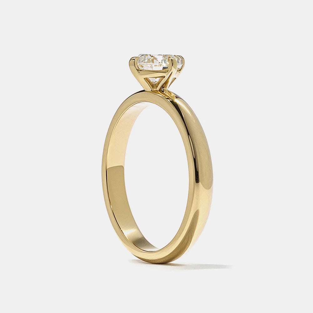 0.75 -2.50 CT Round CVD Diamond Solitaire Engagement Ring