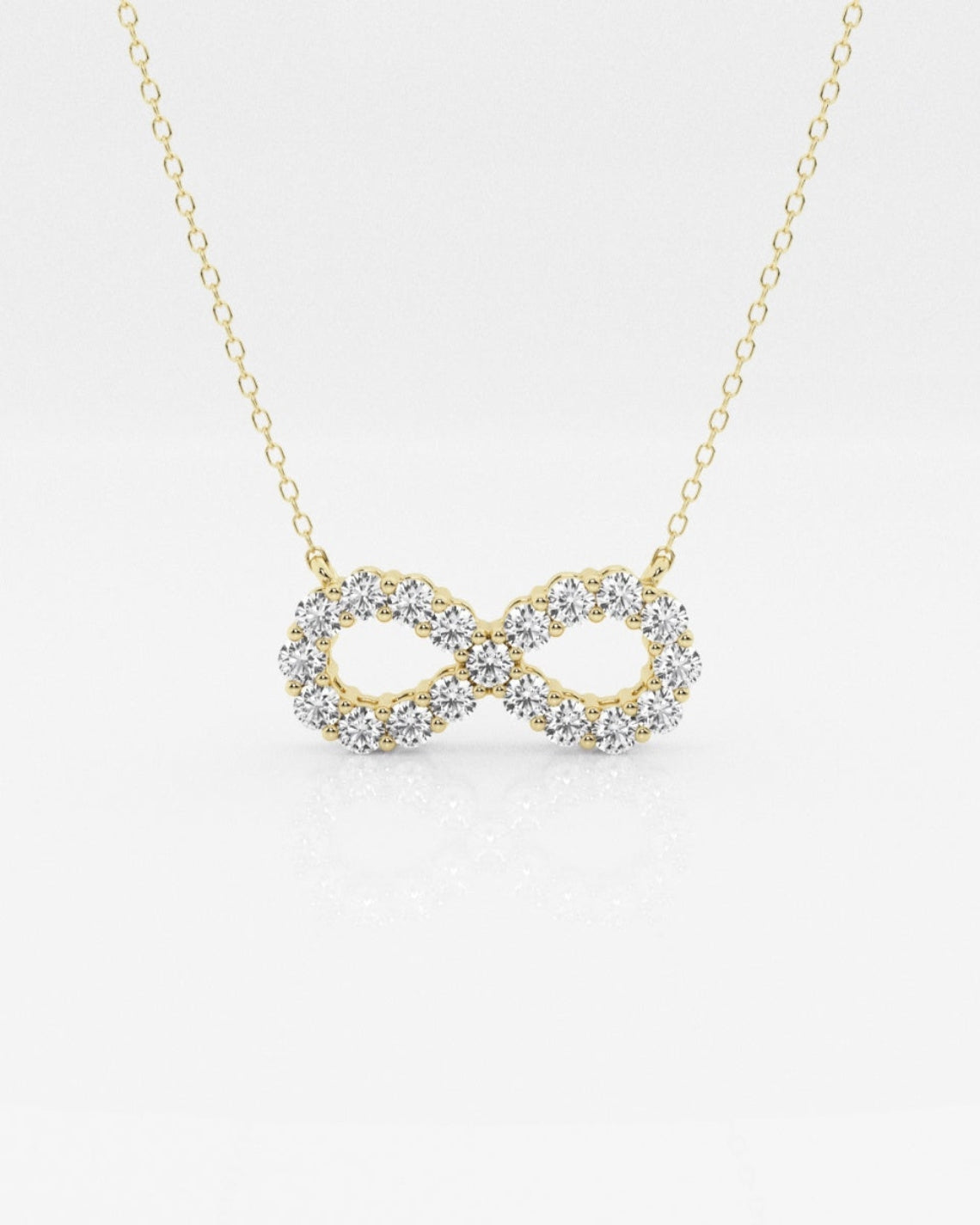 1.0 TCW Round Moissanite Diamond Infinity Necklace - Camila Brown