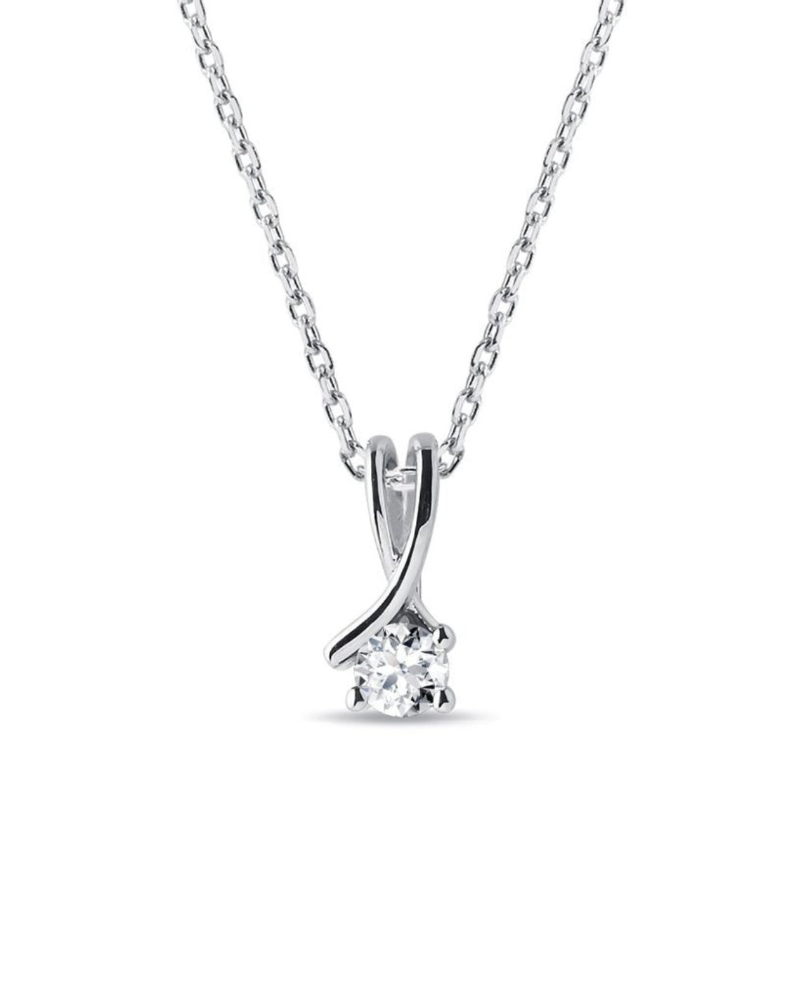0.50 CT Round Moissanite Diamond Solitaire Pendent Necklace - Camila Brown