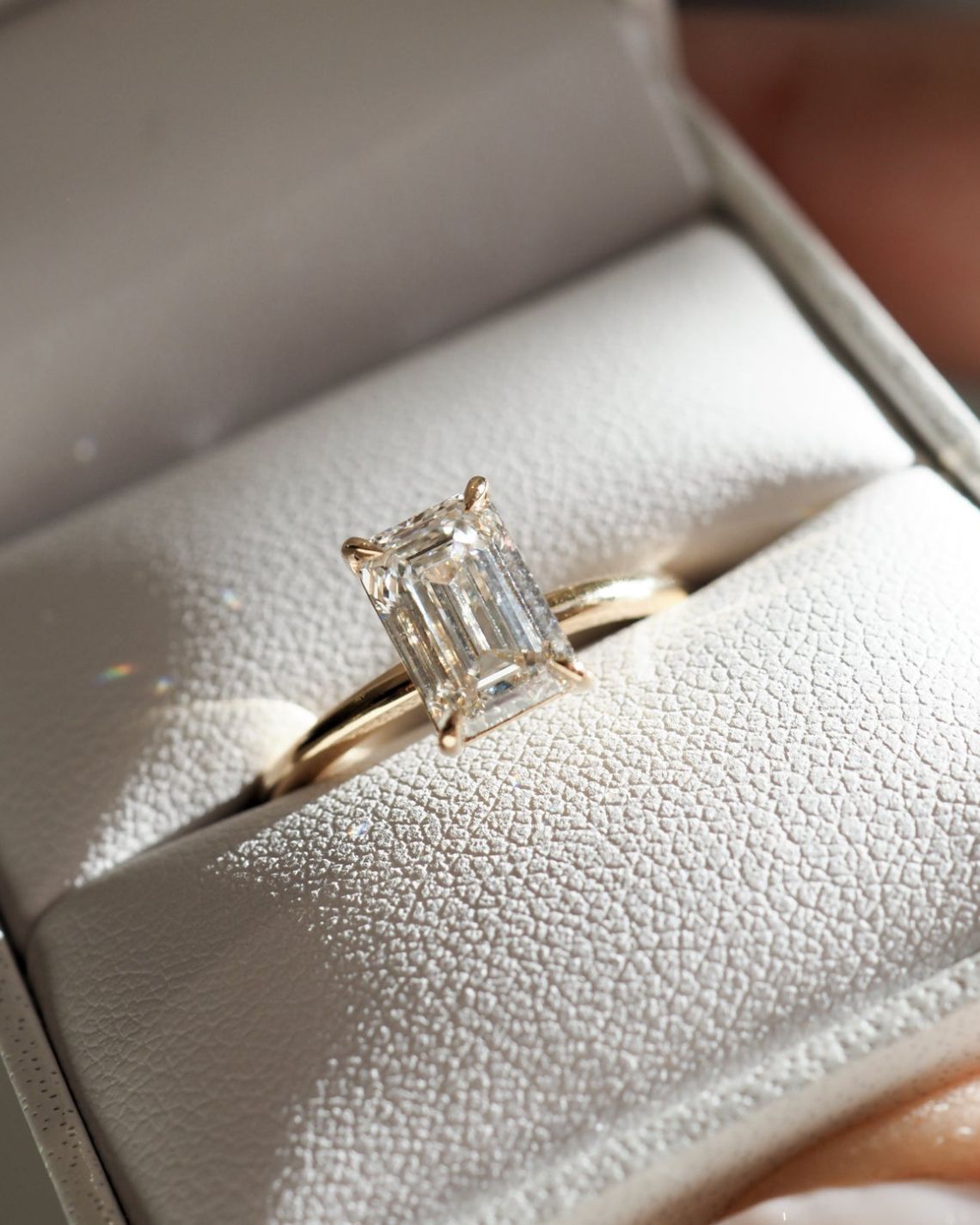 1.5 CT Emerald F/VS1 CVD Diamond Solitaire Engagement Ring - Camila Brown