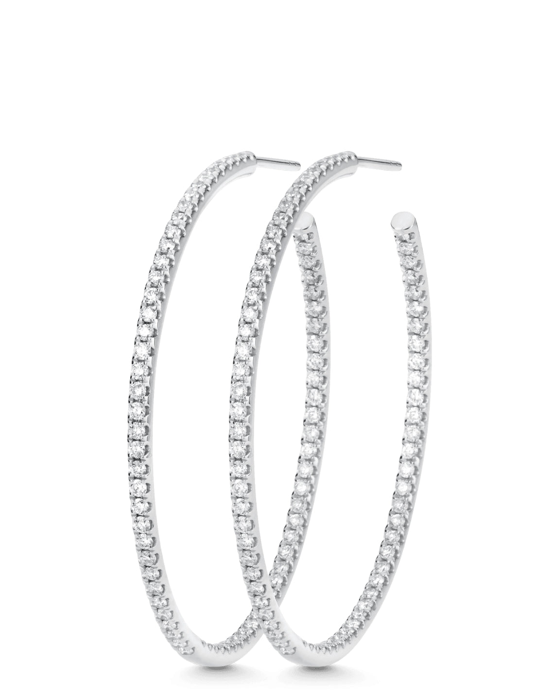 1.37 TCW Round Moissanite Diamond Hoop Earrings - Camila Brown