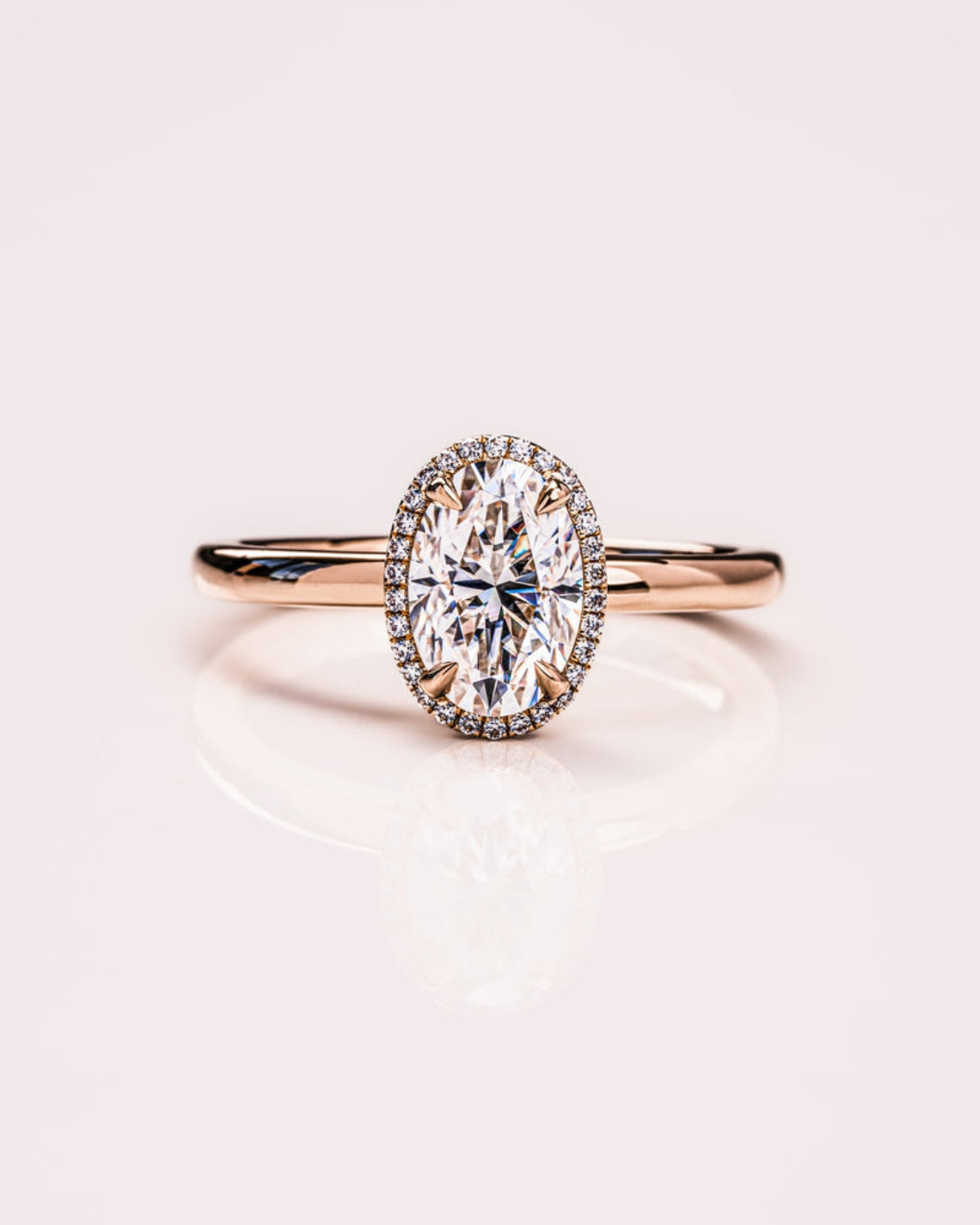 1.80 - 3.80 CT Oval E/VS1 CVD Diamond Halo Engagement Ring - Camila Brown