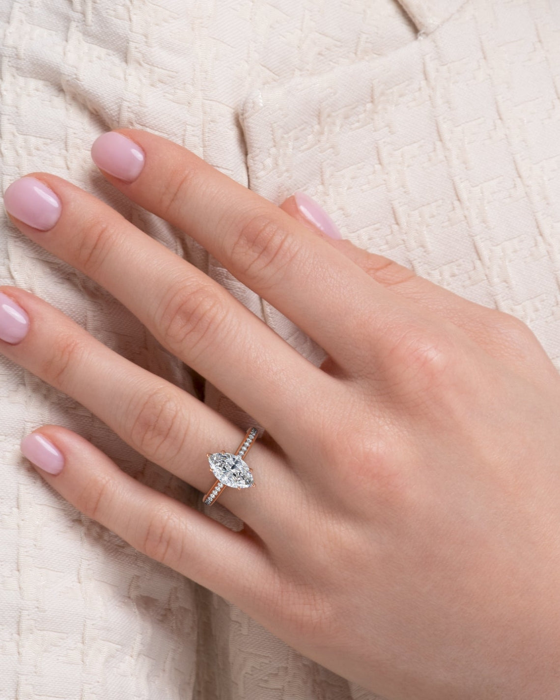 2.0 - 4.0 CT Oval Cut CVD Diamond Three Stone Style Engagement Ring