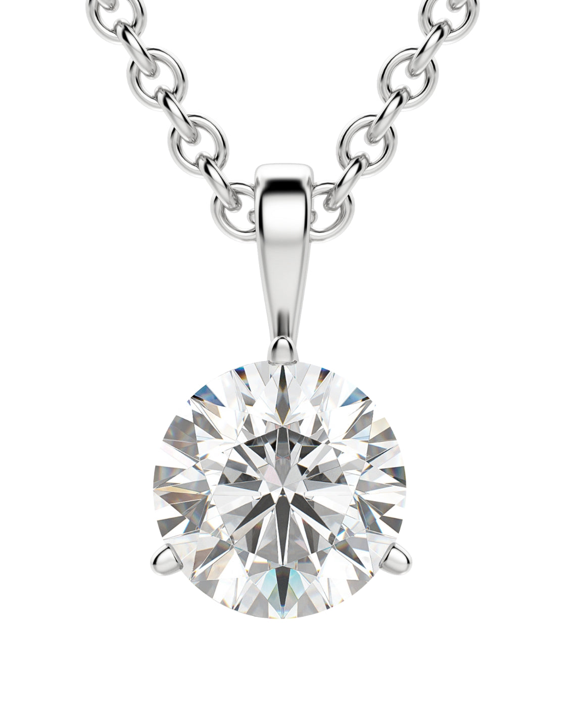0.25 CT- 1.50 CT Round Solitaire F/VS Lab Grown Diamond Necklace - Camila Brown