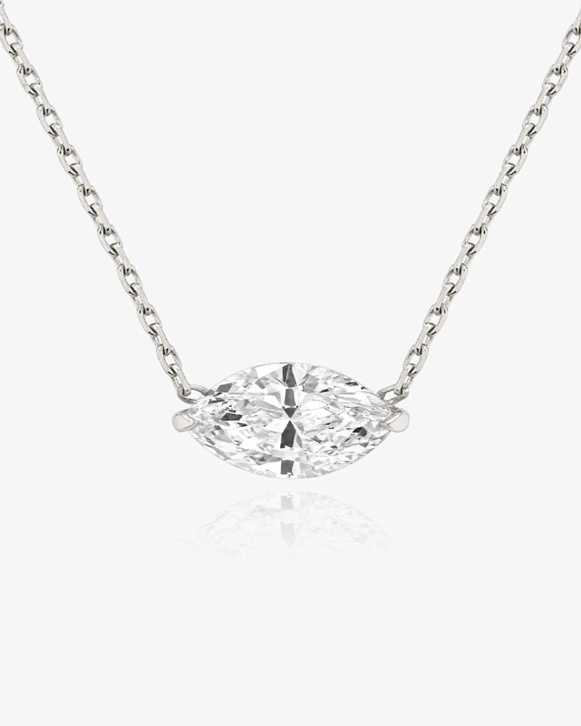 0.25 CT-1.0 CT Marquise Solitaire F/VS Lab Grown Diamond Necklace - Camila Brown