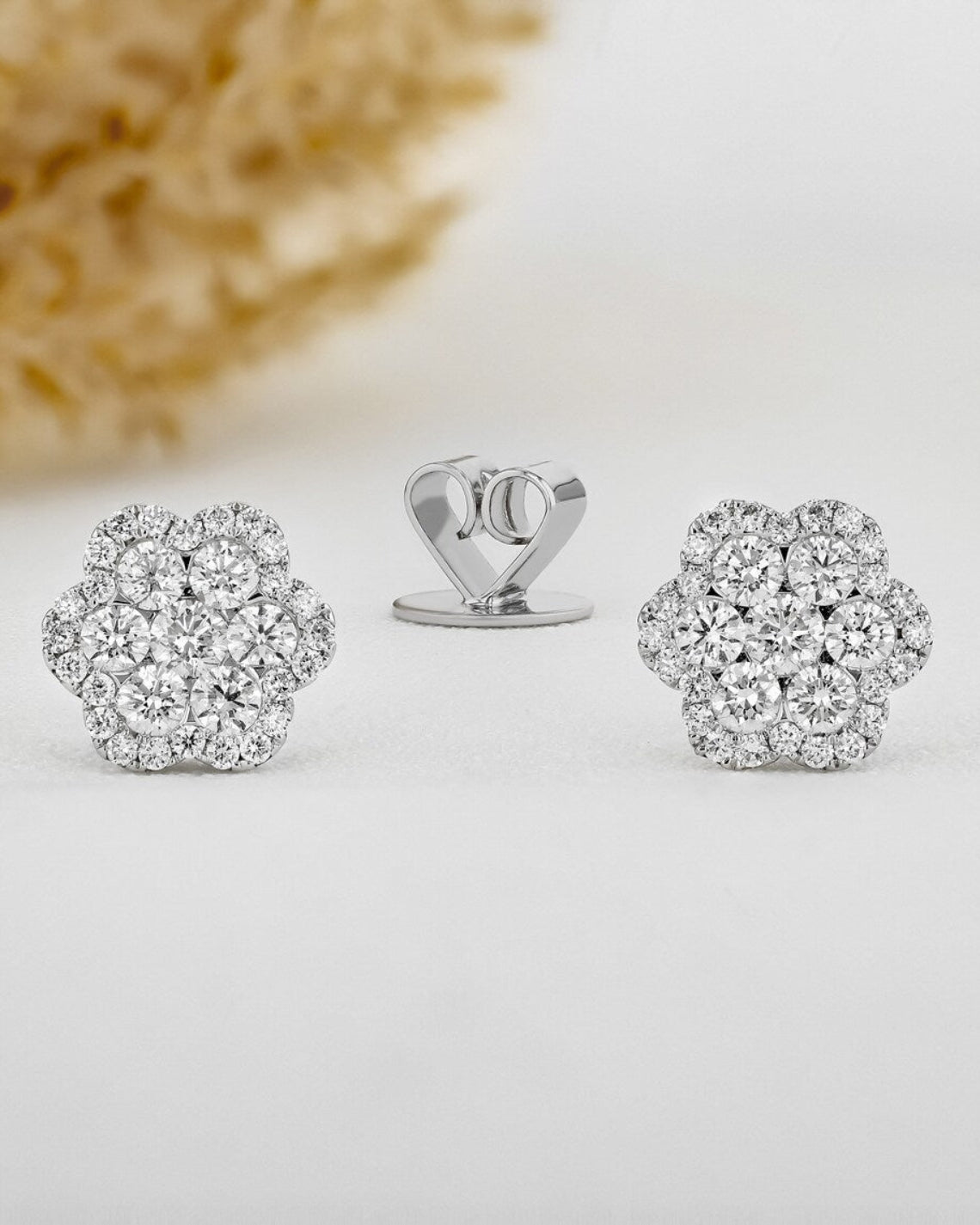 1.22 TCW Round Moissanite Diamond Stud Earrings - Camila Brown