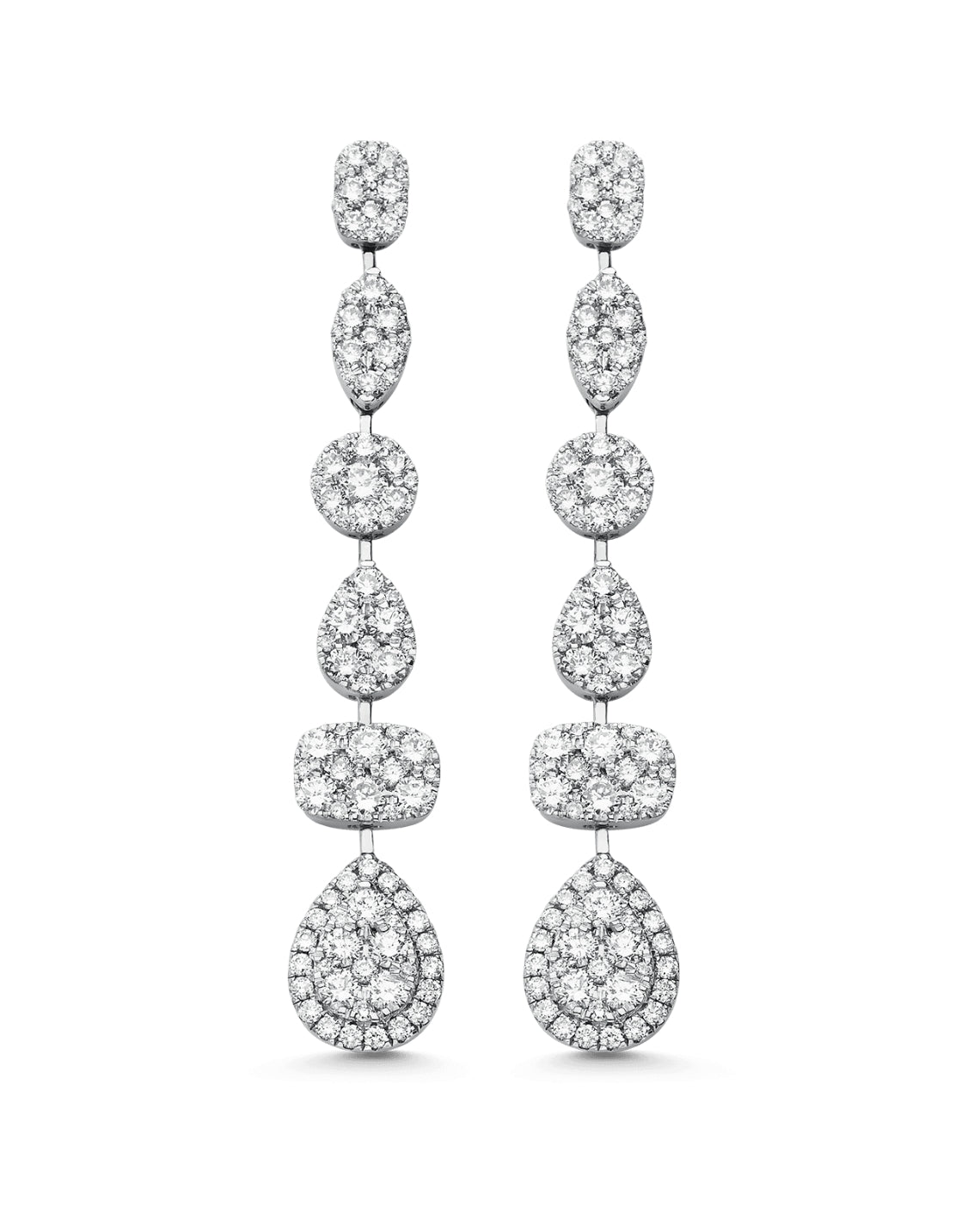 3.06 TCW Round Moissanite Diamond Drop Earrings - Camila Brown