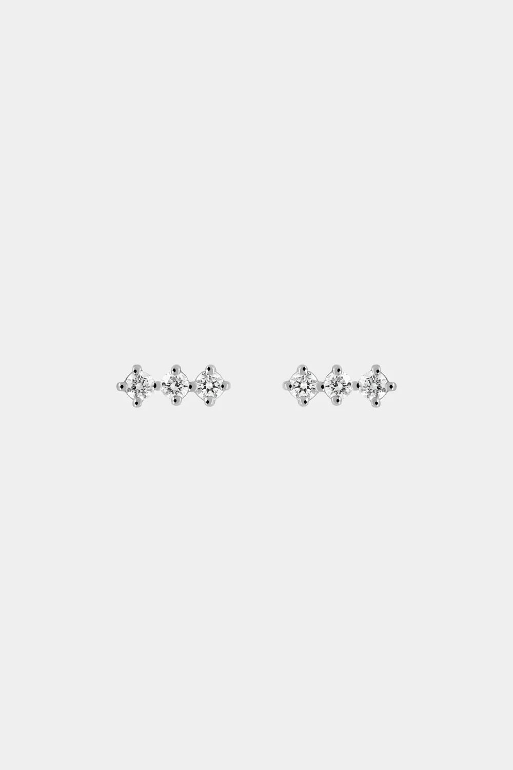 0.05 TCW Mini Round Cut Moissanite Diamond Bar Studs Earrings