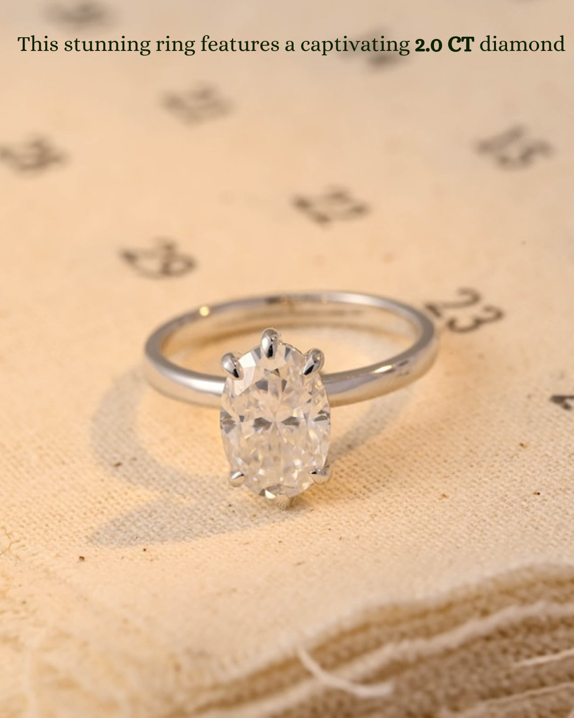 1.0-3.0 CT Oval F/VS1 CVD Diamond Solitaire Engagement Ring - Camila Brown