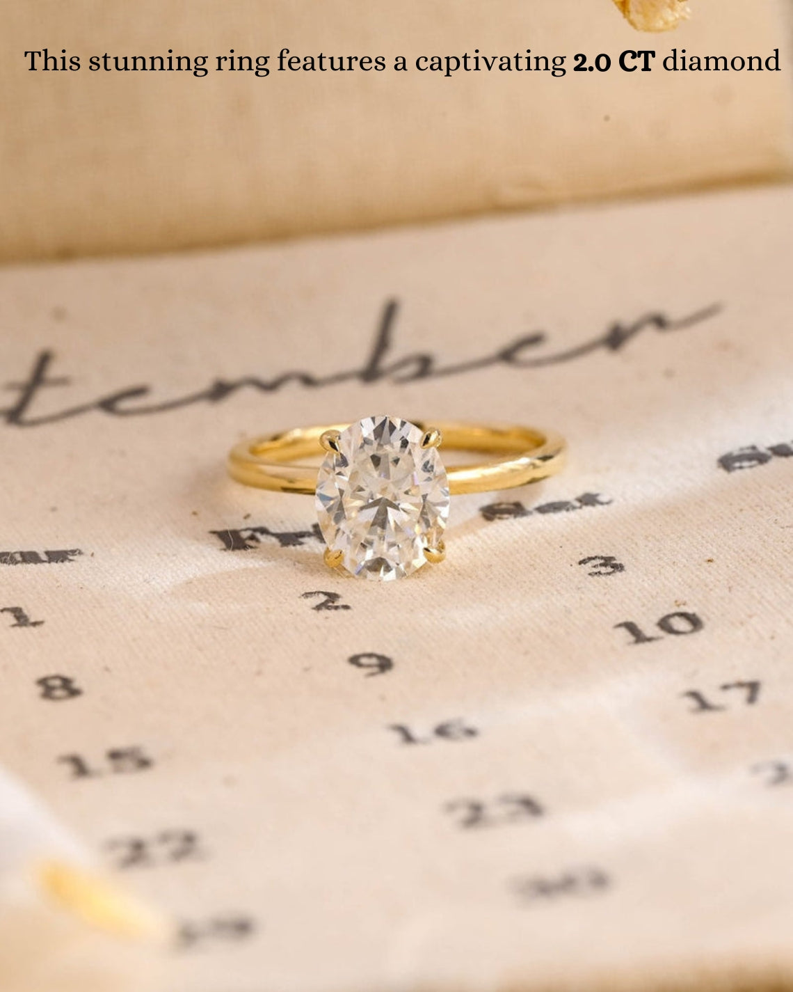 1.0 - 3.0 CT Oval F/VS1 CVD Diamond Solitaire Engagement Ring - Camila Brown