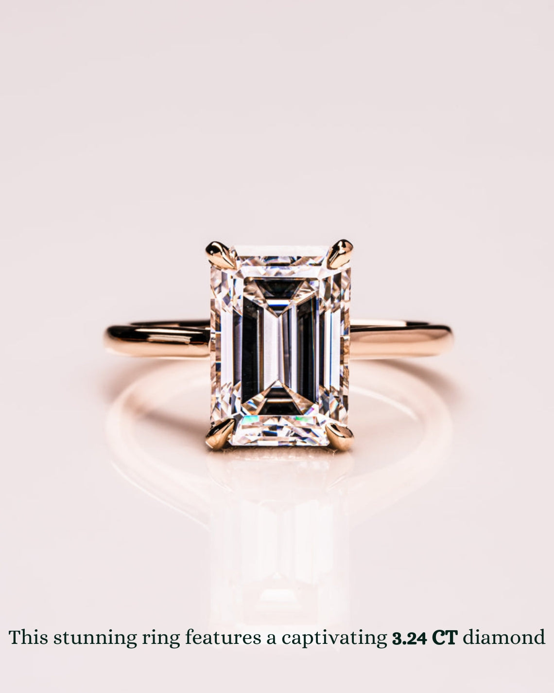 1.24 CT-3.24 CT Emerald F/VS2 CVD Diamond Hidden Halo Engagement Ring - Camila Brown