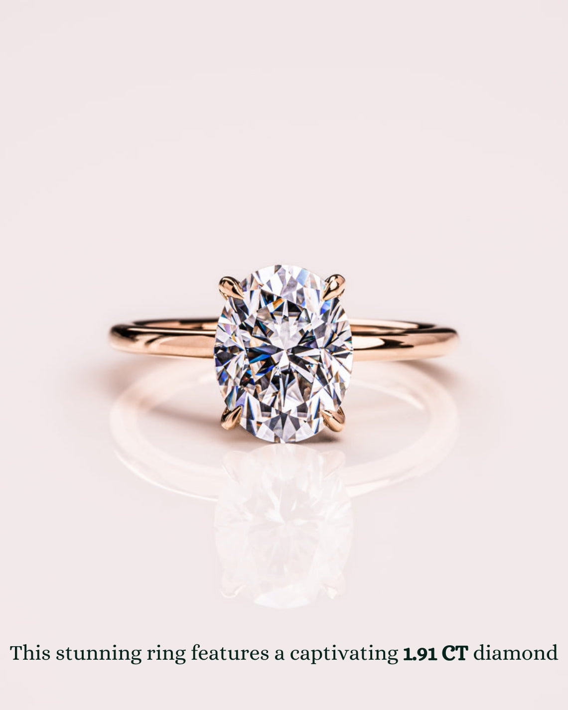 1.91 CT Oval F/VS1 CVD Diamond Solitaire Engagement Ring - Camila Brown