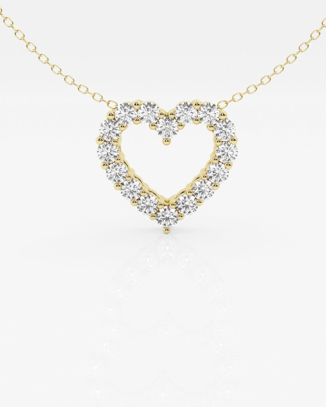 1.0 TCW Round Moissanite Diamond Heart Pendant Necklace - Camila Brown