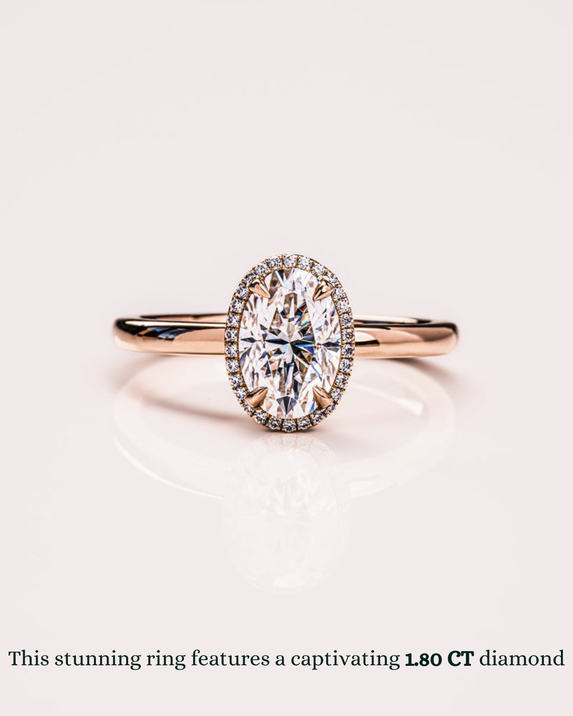 1.80 - 3.80 CT Oval E/VS1 CVD Diamond Halo Engagement Ring - Camila Brown