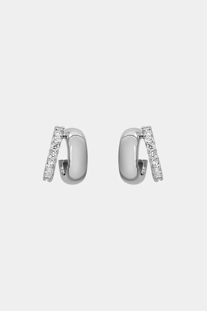 0.40 TCW Round Cut Moissanite Diamond Hoops Earrings